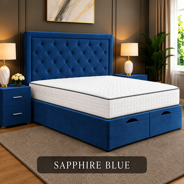 Milan Chesterfield Tufted Divan Storage Ottoman Bed Frame