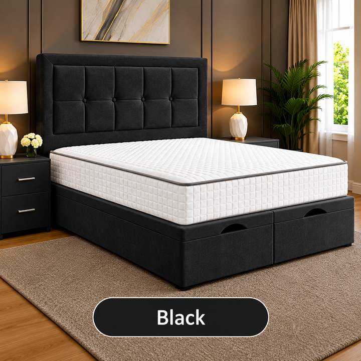 Maria Cubed Tufted Divan Storage Ottoman Bed Frame