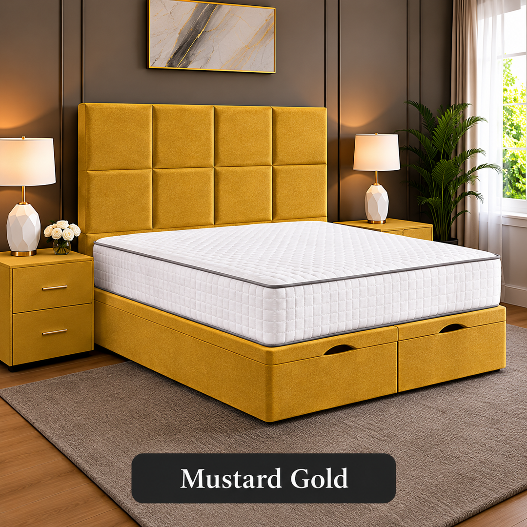 Noble Square Cubed Divan Storage Ottoman Bed Frame