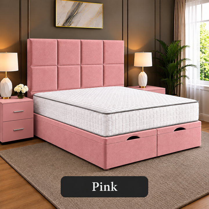 Noble Square Cubed Divan Storage Ottoman Bed Frame