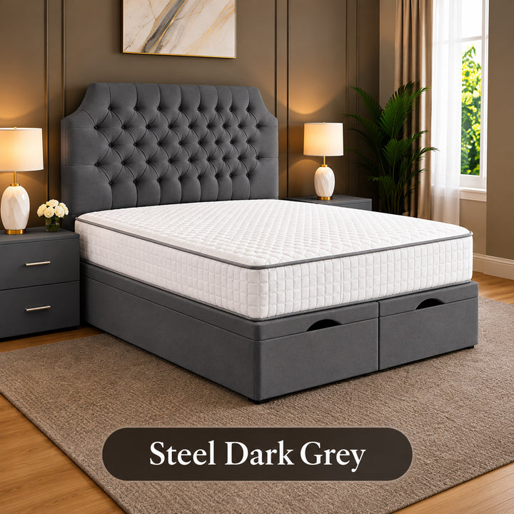 Monzo Chesterfield Tufted Divan Storage Ottoman Bed Frame