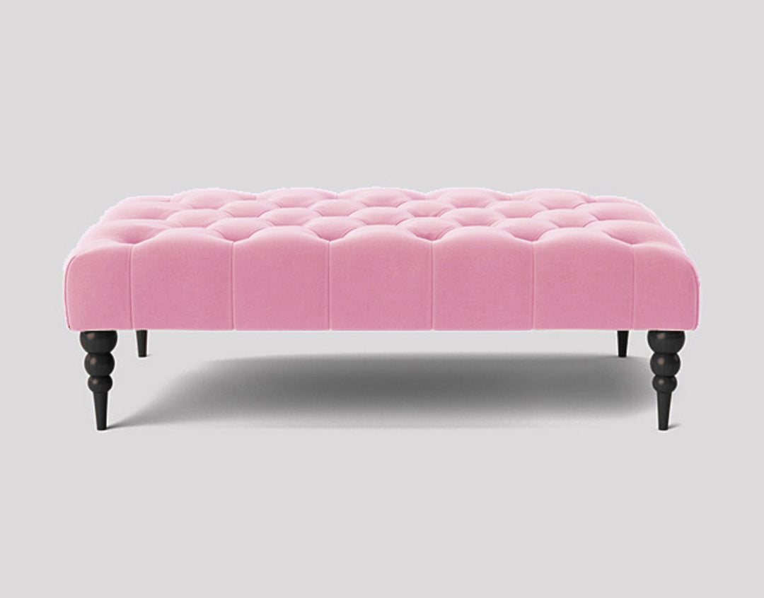 Alyana Rectangle Chesterfield Upholstered Footstool