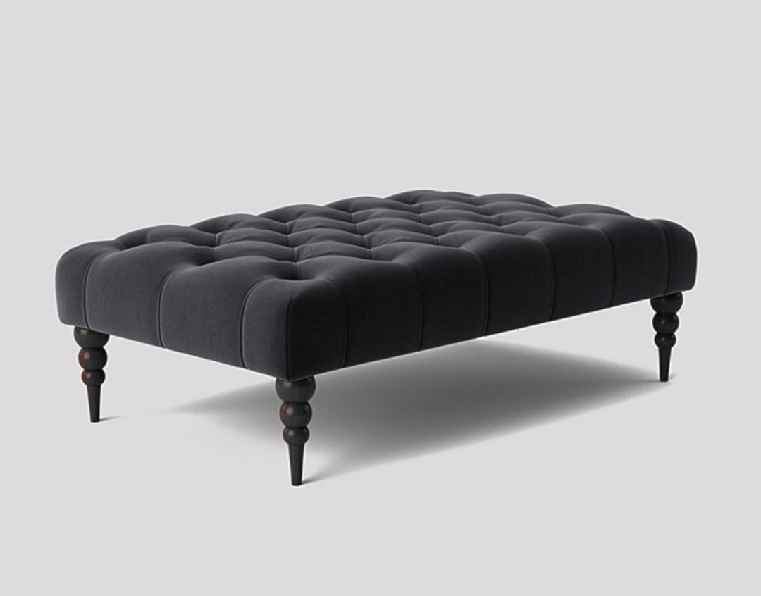 Alyana Rectangle Chesterfield Upholstered Footstool