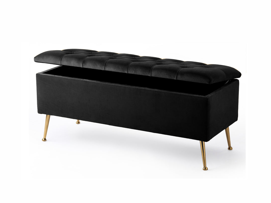 Amara Chesterfield Ottoman Storage Bench with Legs