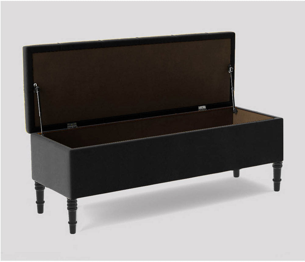 Swiss Chesterfield Upholstered Footstool