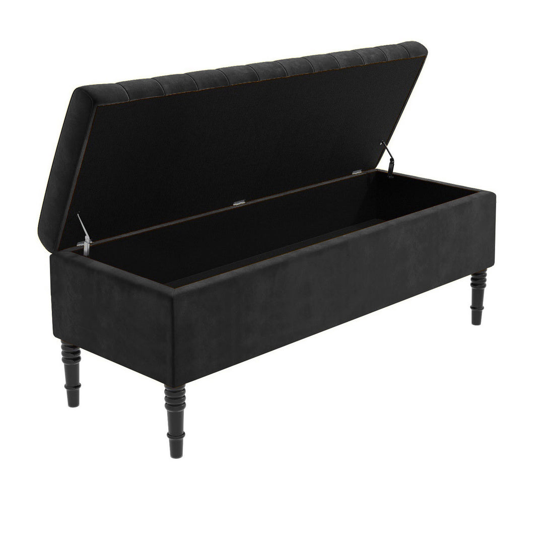 Paris Striped Ottoman Bench with storage