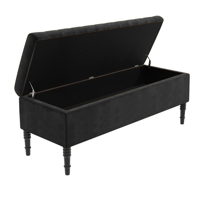 Paris Striped Ottoman Bench with storage