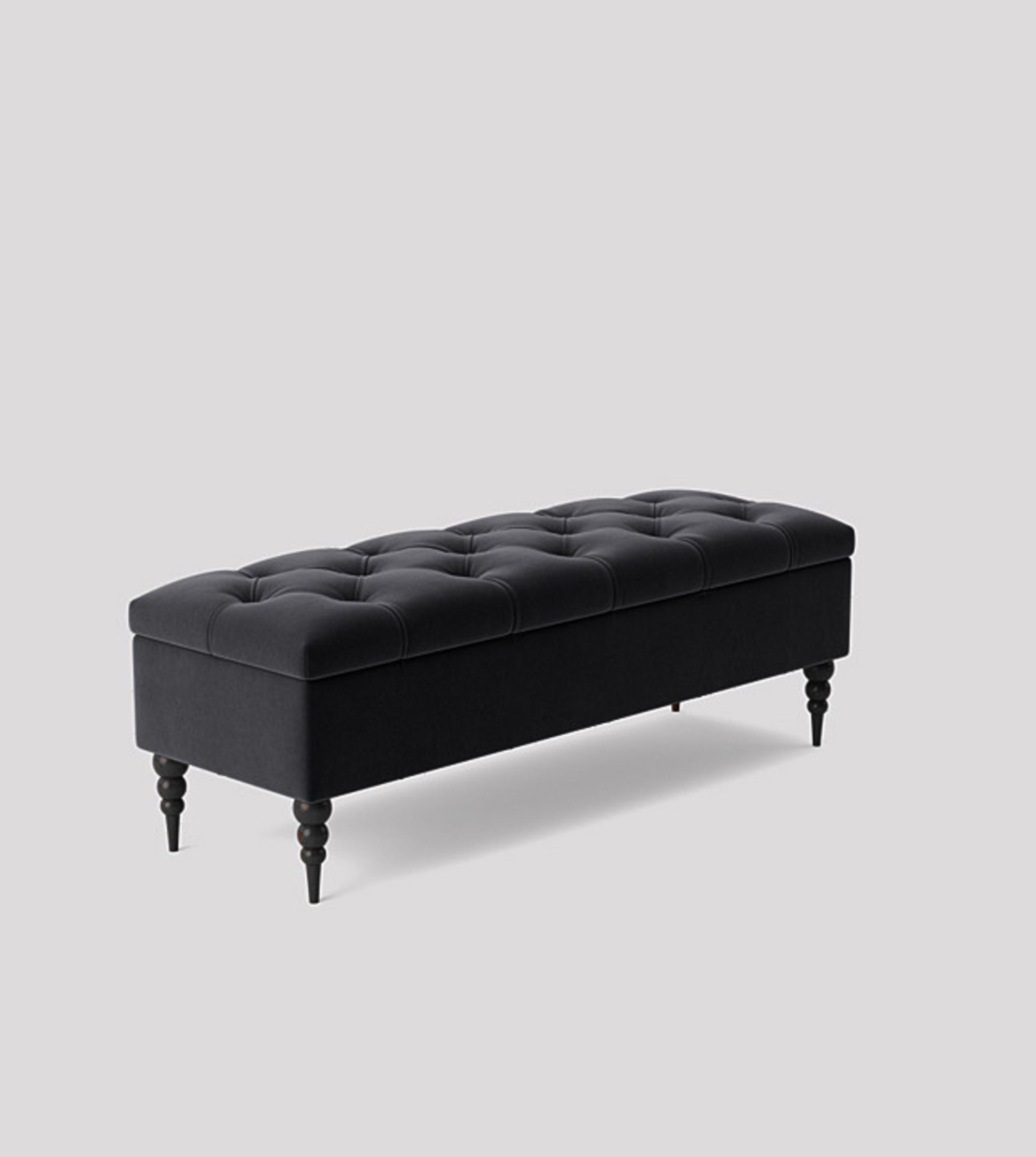 black plush velvet bench with storage, Chesterfield shoe bench, shoe bench with storage, plush velvet upholstered coffee table, rectanalge footstool with storage, ottoman footstool, velvet end of bed bench, window seating bench, entry hallway bench, emerald green plush velvet bench, tufted ottoman bench