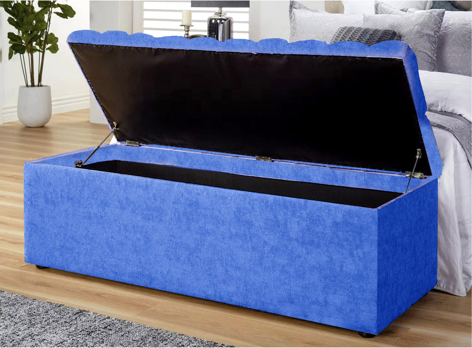Chesterfield Ottoman Storage Box in Naples Velvet