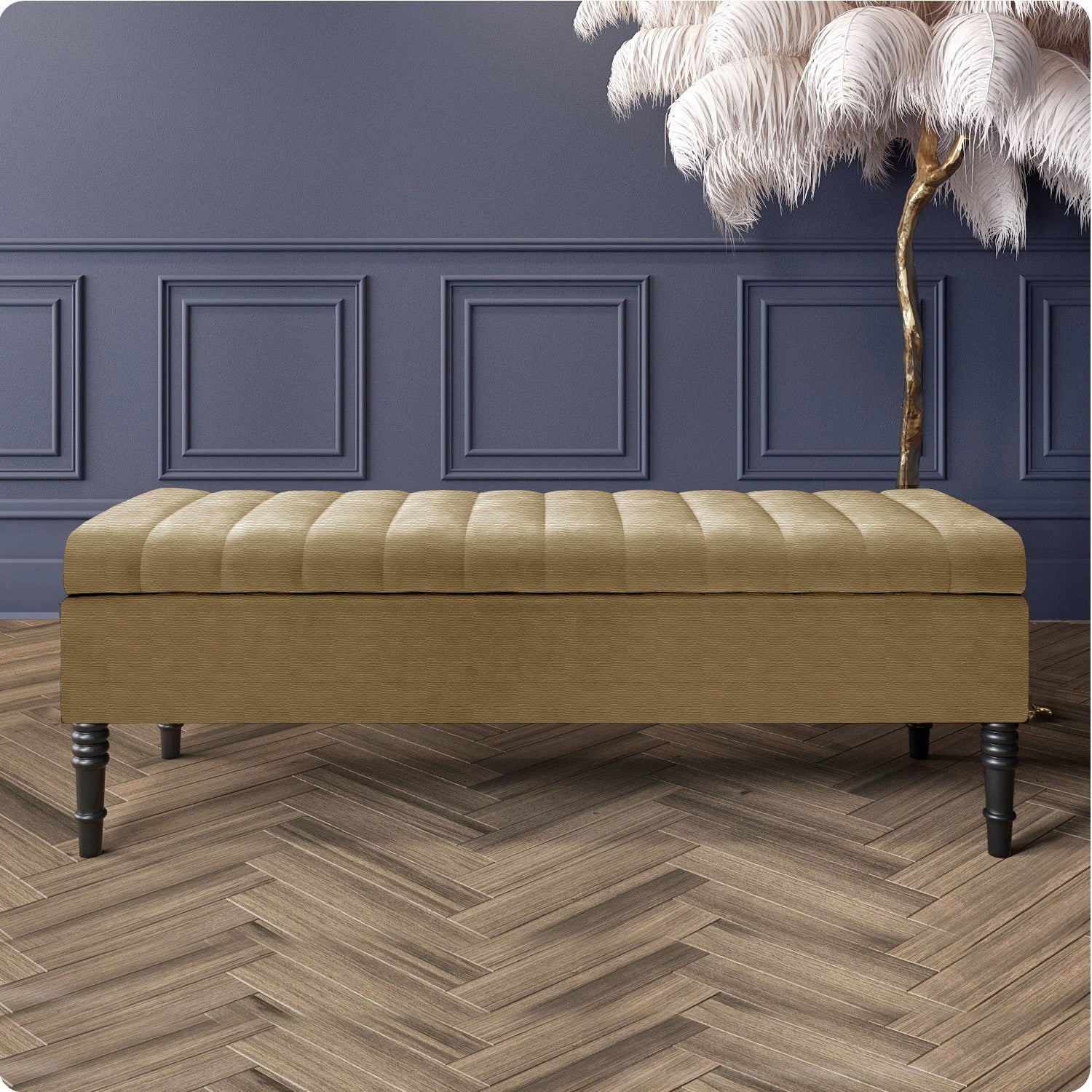 Safar Ottoman Storage Bench in Naples Fabric