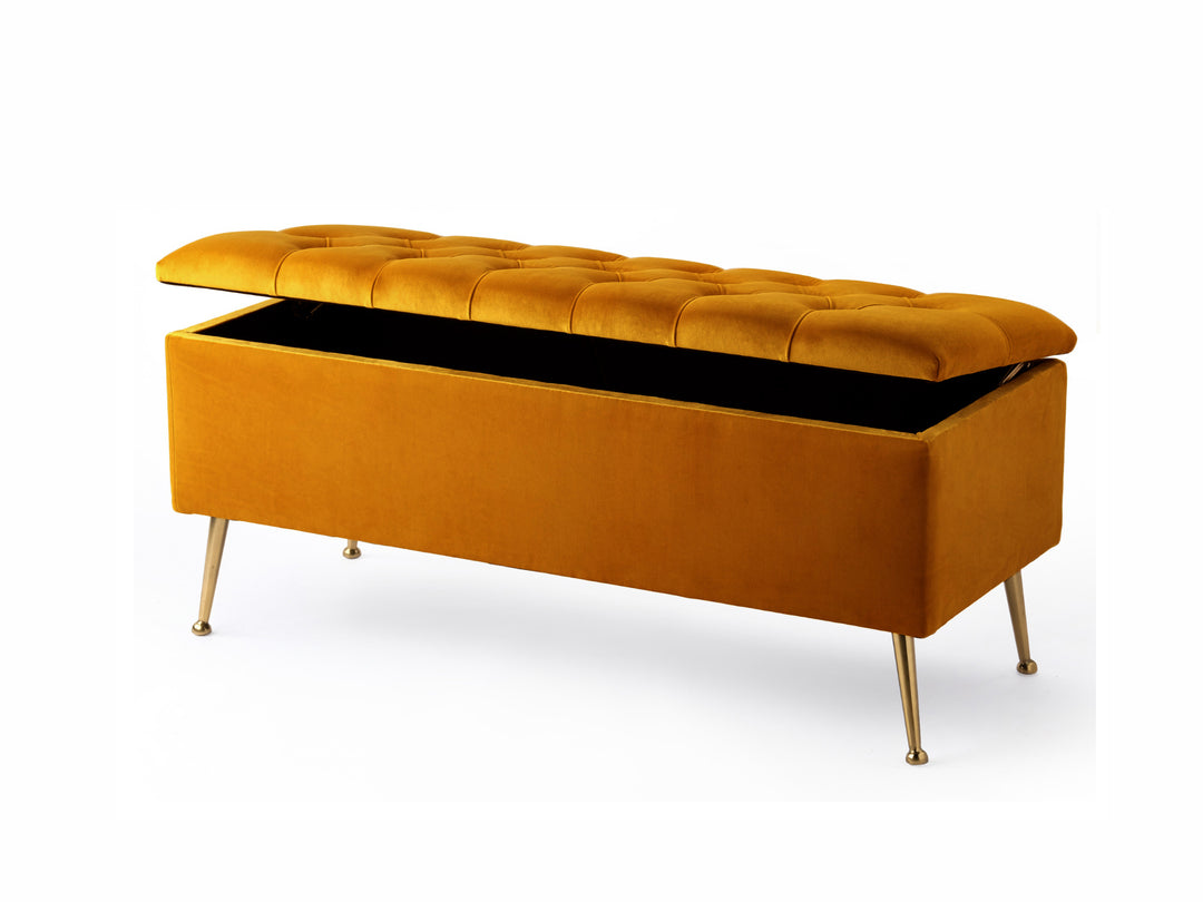 Amara Chesterfield Ottoman Storage Bench with Legs