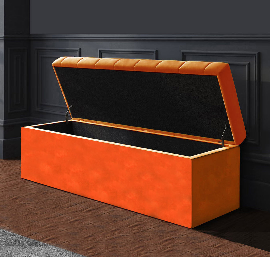 SD Plush Ottoman storage Box