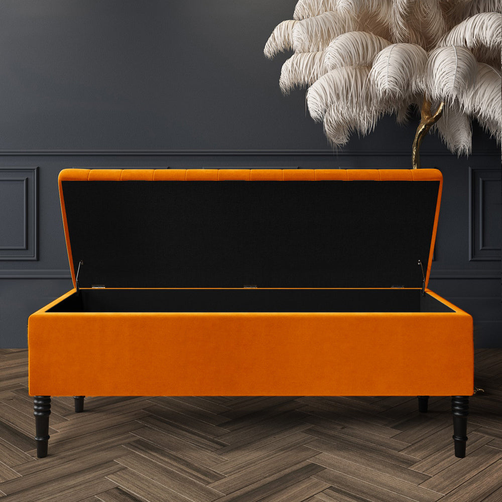 Burnt_Orange_bench_with_storage_shoe_storage_bench_velvet_ottoman_bench_velvet_end_of_bed_bench_upholstered_window_bench_entry_hallway_bench_with_storage