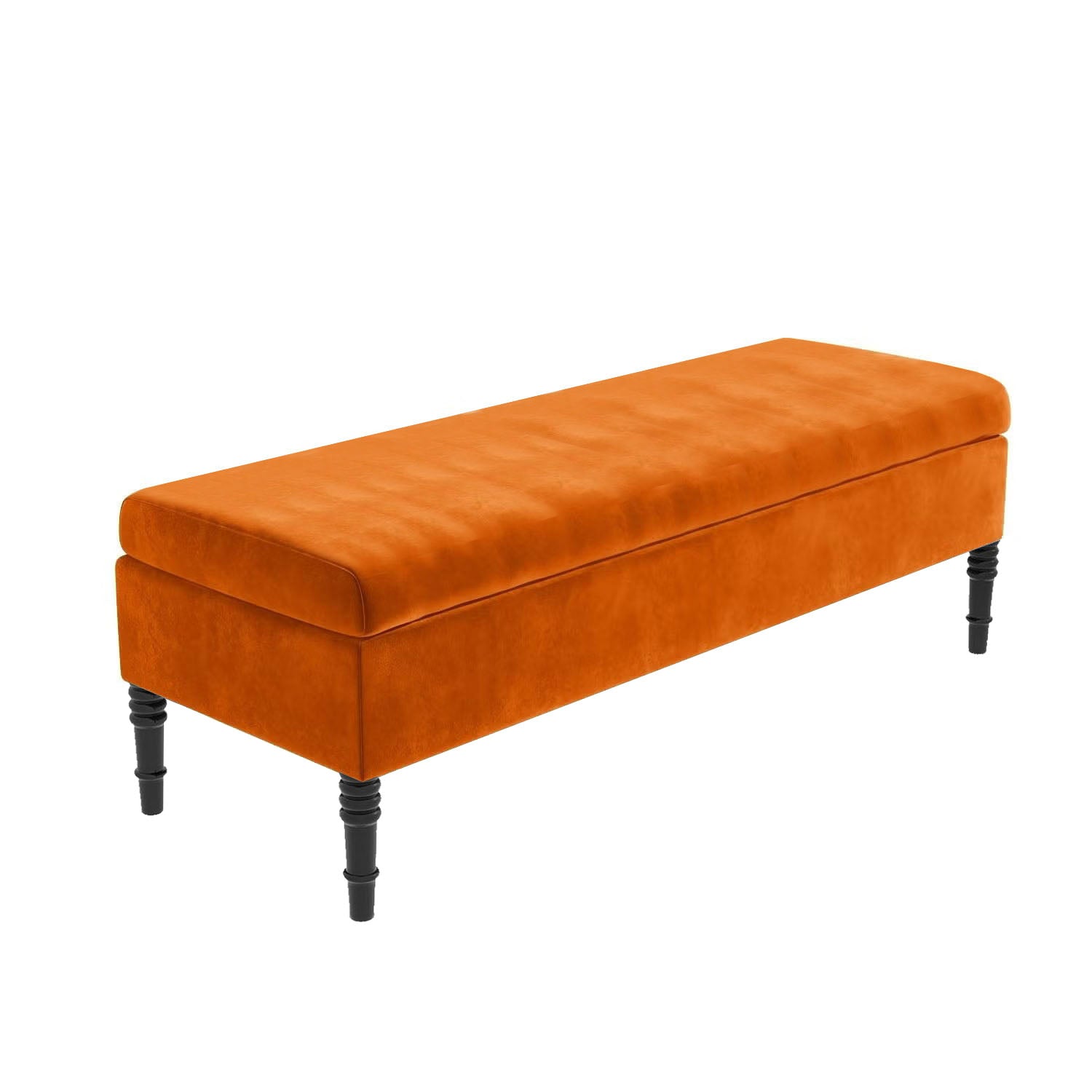 Safar Plain Upholstered Shoe Storage Bench with Legs