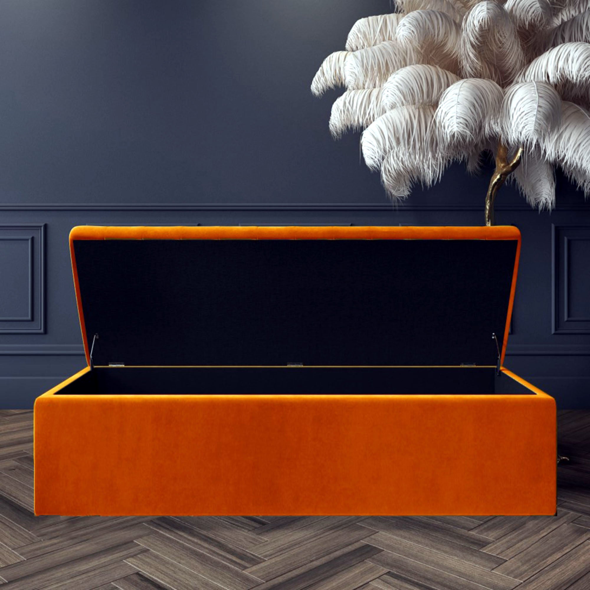 Safar Large Ottoman Storage Box with Plain Lid