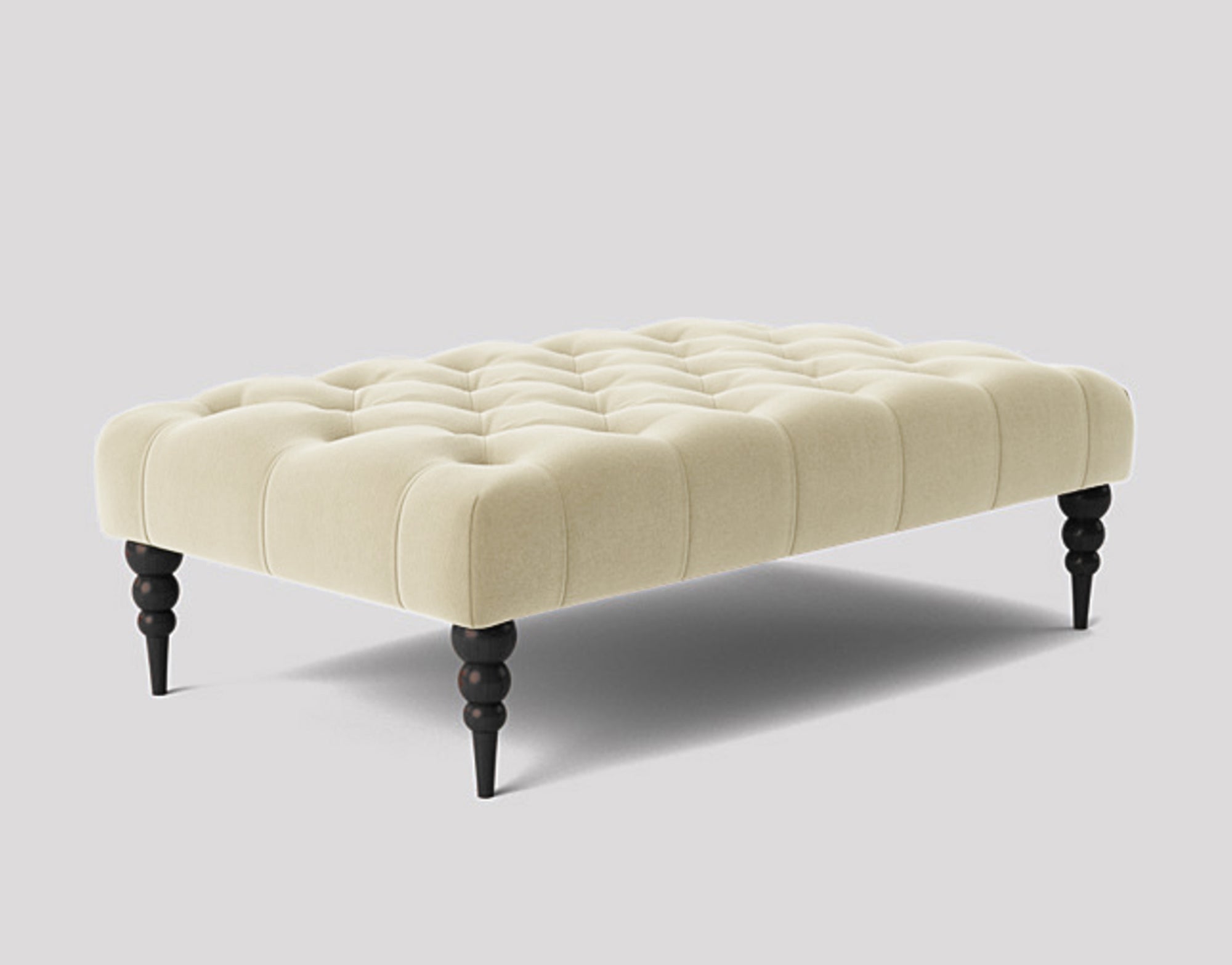 Alyana Rectangle Chesterfield Upholstered Footstool