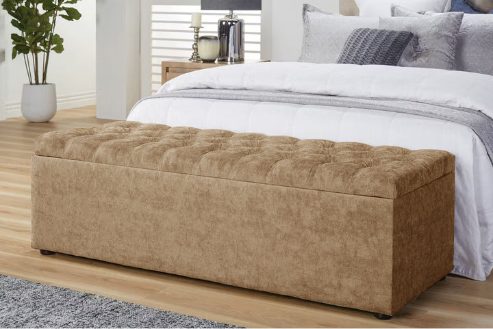 Chesterfield Ottoman Storage Box in Naples Velvet