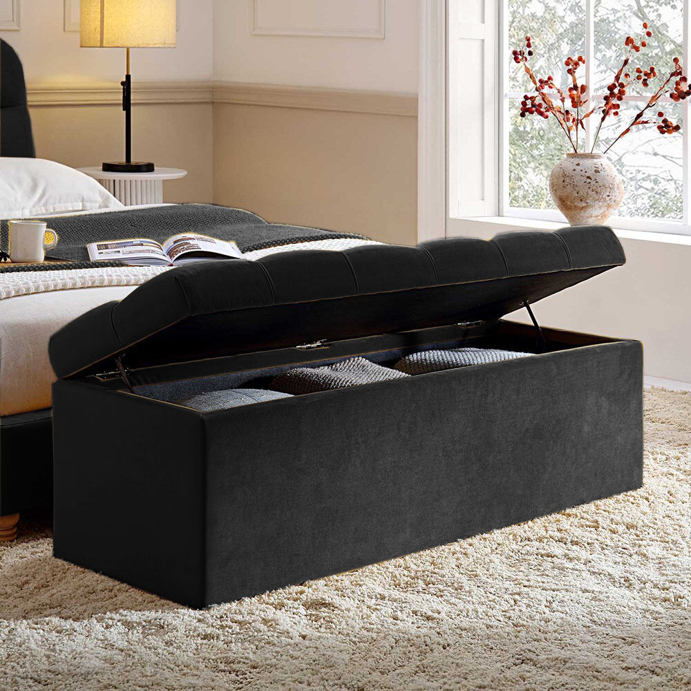 Divan Chesterfield Upholstered Ottoman Storage Box
