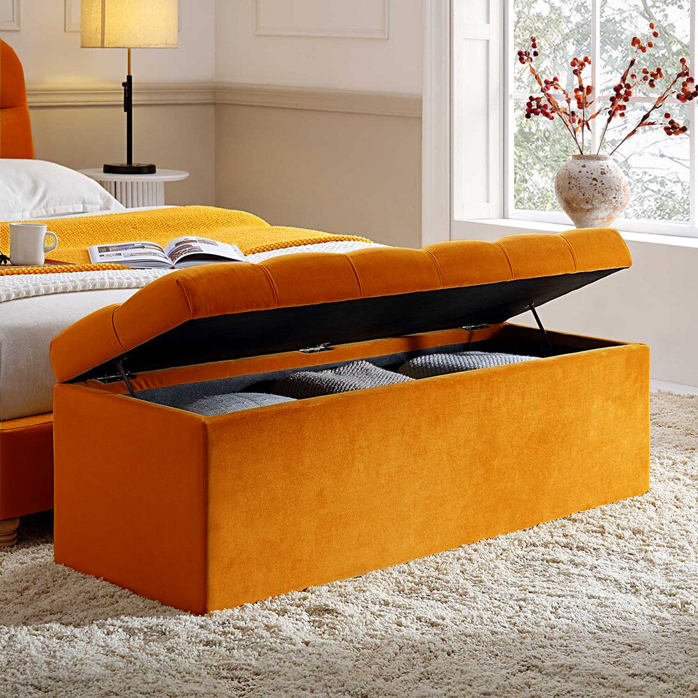 Divan Chesterfield Upholstered Ottoman Storage Box
