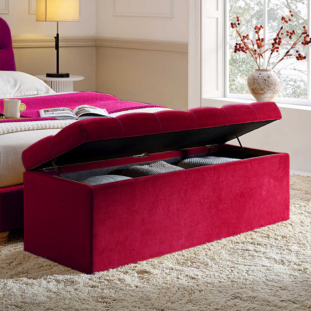 Divan Chesterfield Upholstered Ottoman Storage Box