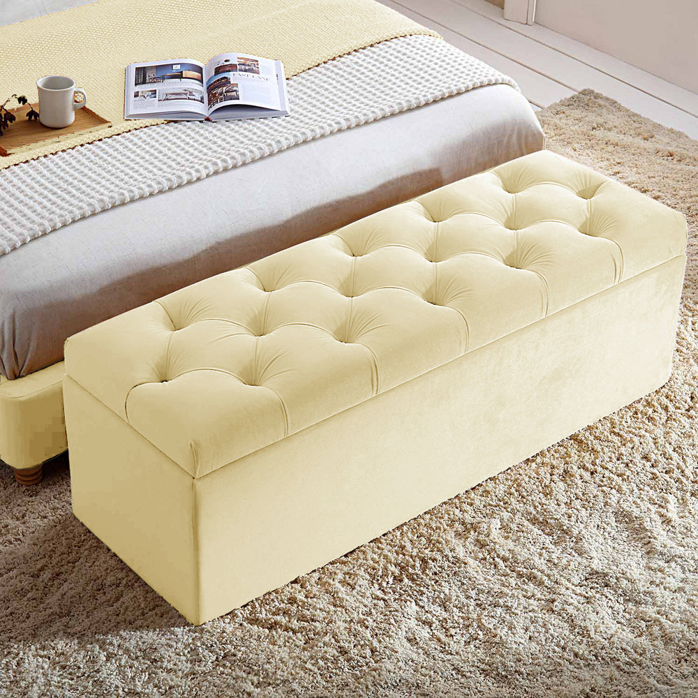 Divan Chesterfield Upholstered Ottoman Storage Box