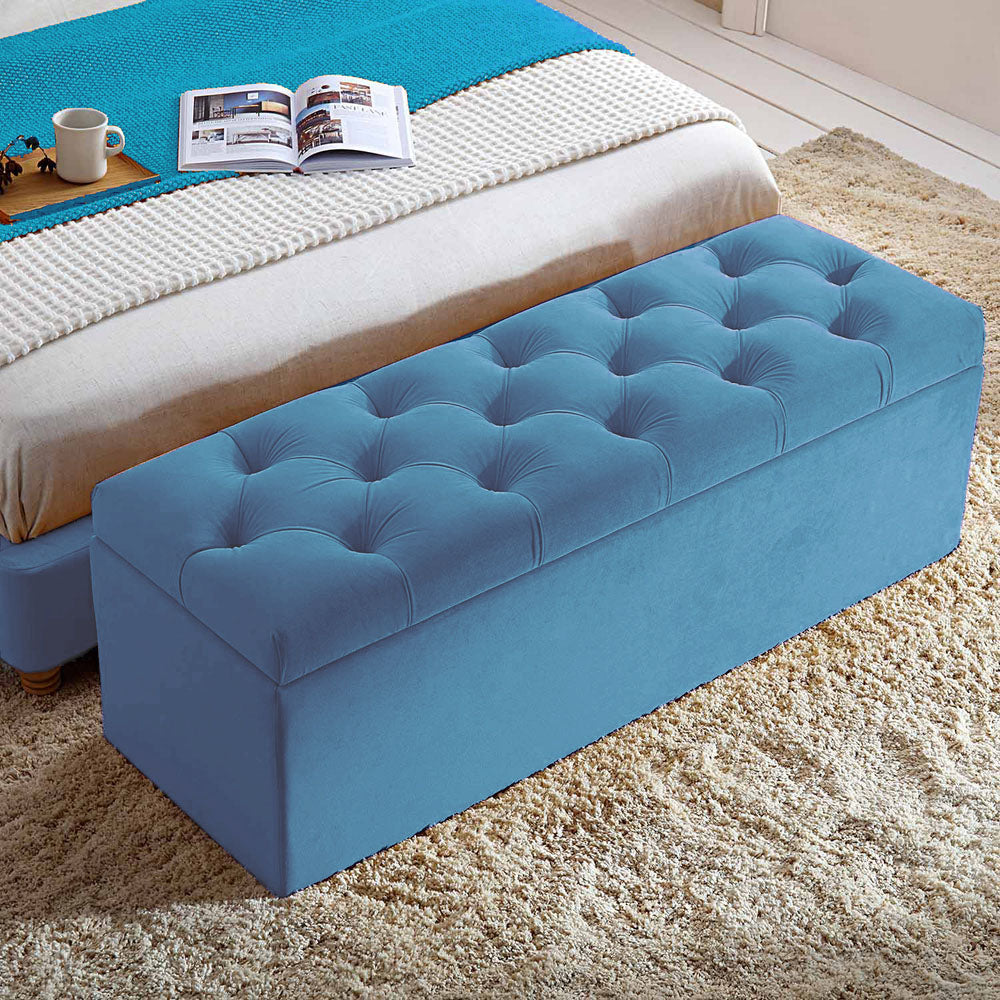 Divan Chesterfield Upholstered Ottoman Storage Box