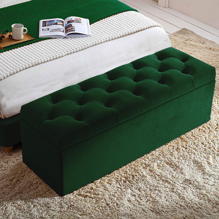 Divan Chesterfield Upholstered Ottoman Storage Box