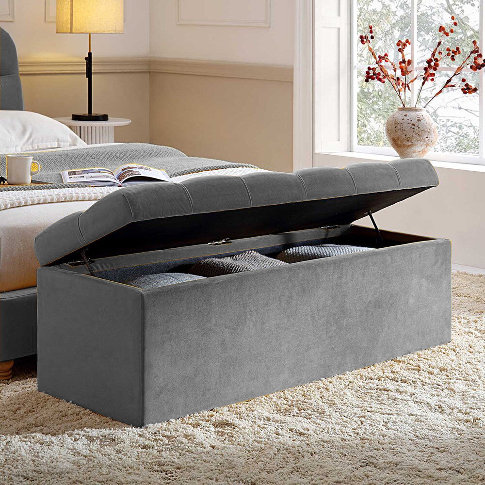 Divan Chesterfield Upholstered Ottoman Storage Box
