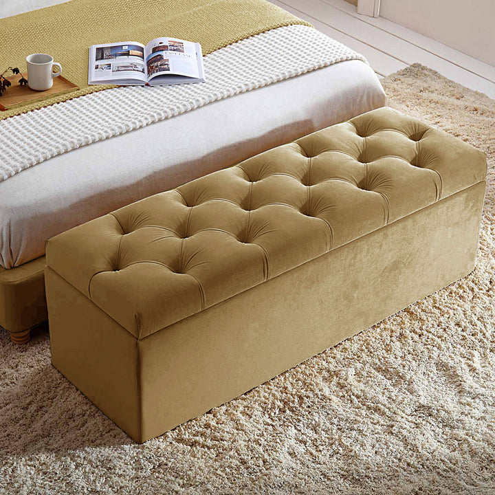 Divan Chesterfield Upholstered Ottoman Storage Box