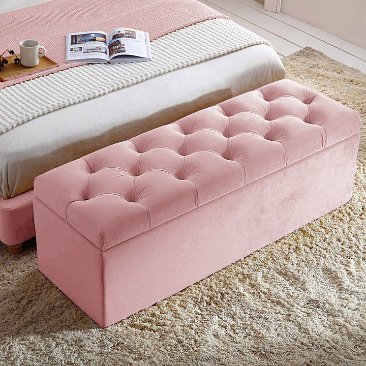 Divan Chesterfield Upholstered Ottoman Storage Box