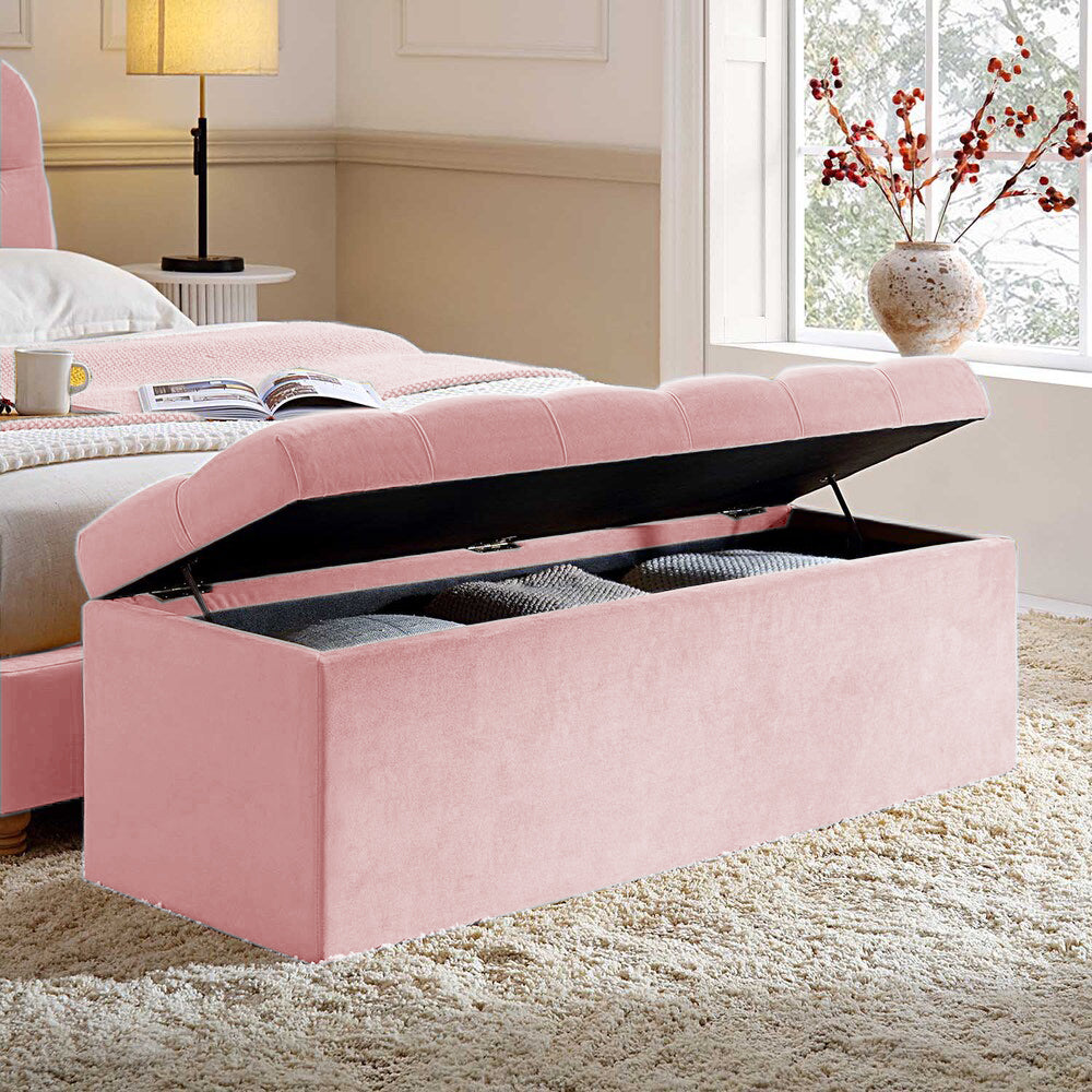 Divan Chesterfield Upholstered Ottoman Storage Box
