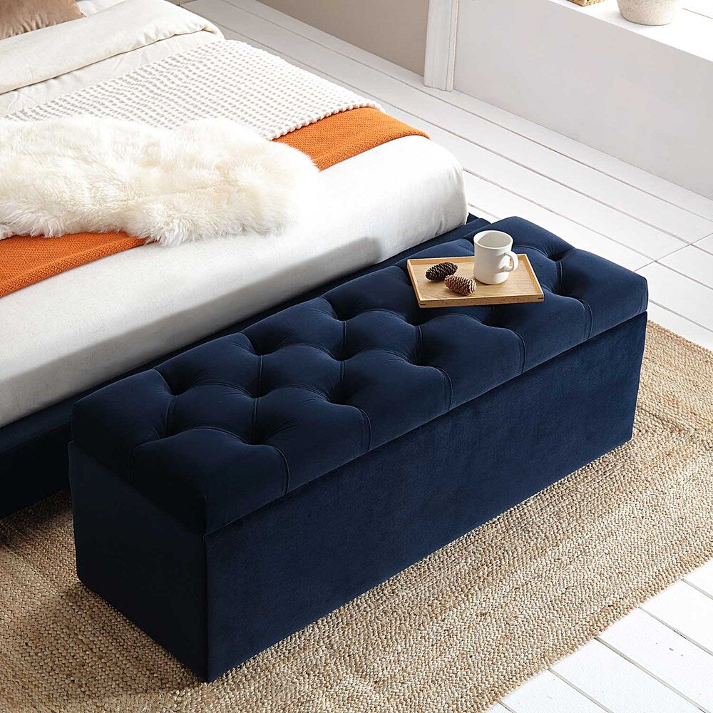 Divan Chesterfield Upholstered Ottoman Storage Box