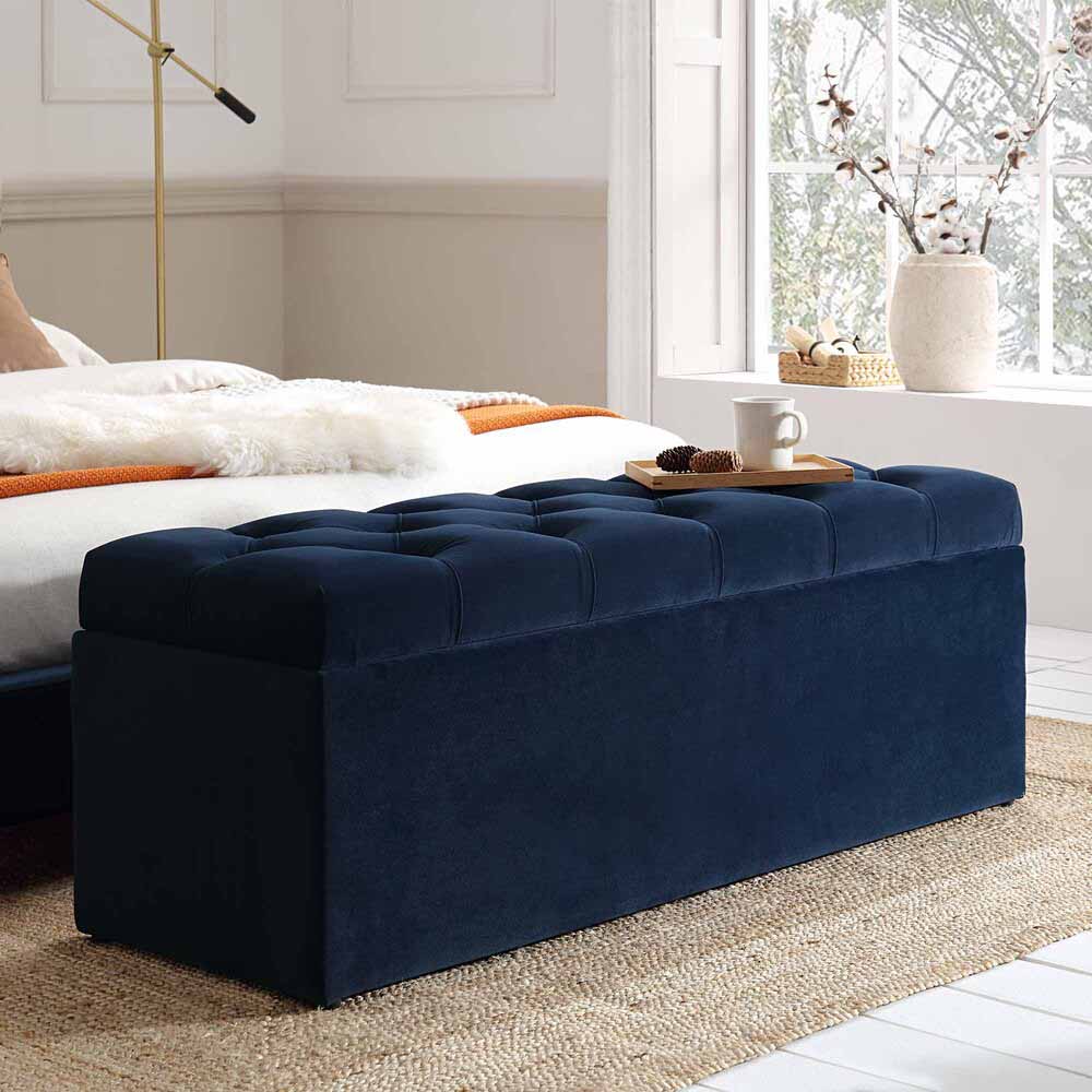 Divan Chesterfield Upholstered Ottoman Storage Box