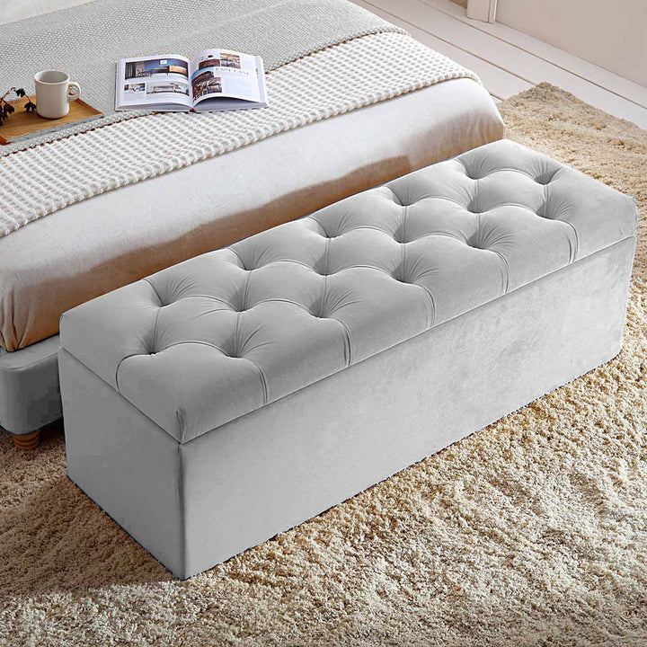Divan Chesterfield Upholstered Ottoman Storage Box