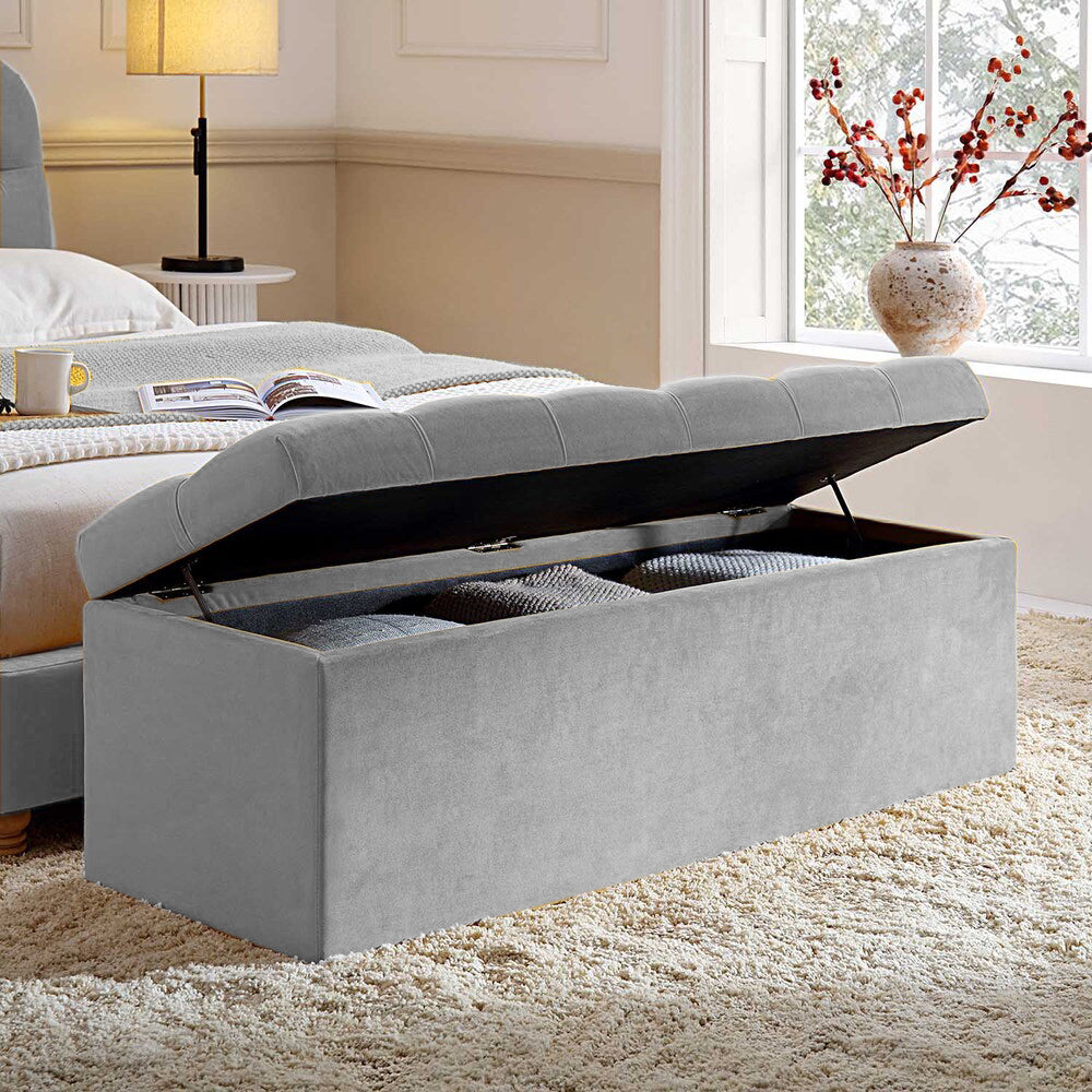 Divan Chesterfield Upholstered Ottoman Storage Box