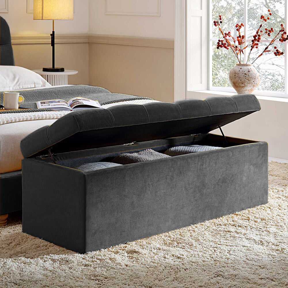 Divan Chesterfield Upholstered Ottoman Storage Box