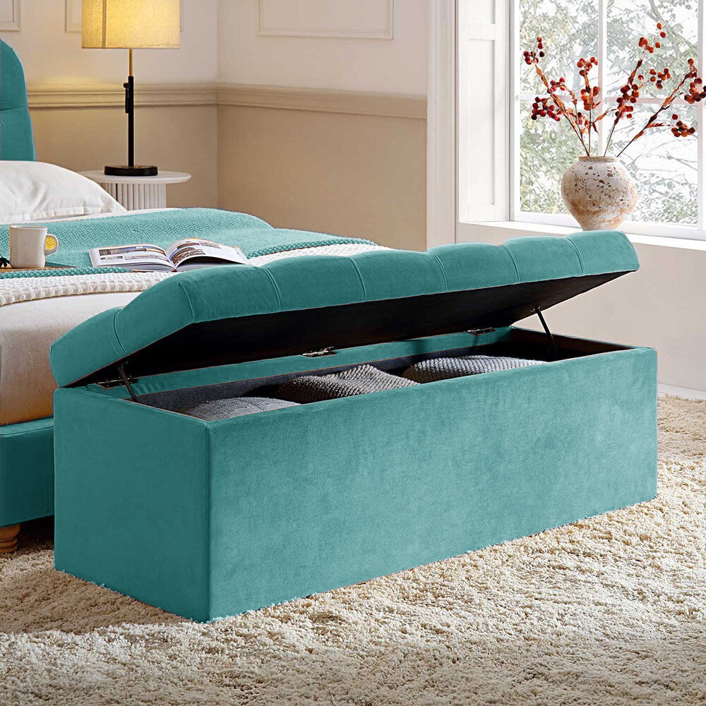 Divan Chesterfield Upholstered Ottoman Storage Box