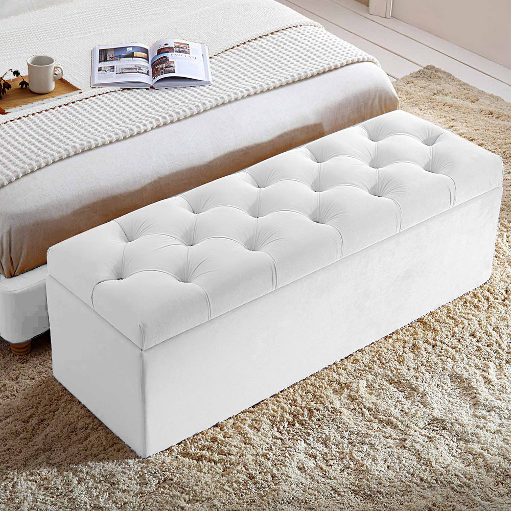 Divan Chesterfield Upholstered Ottoman Storage Box