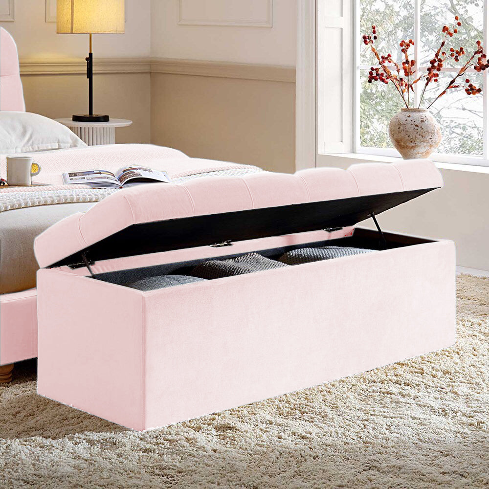Divan Chesterfield Upholstered Ottoman Storage Box