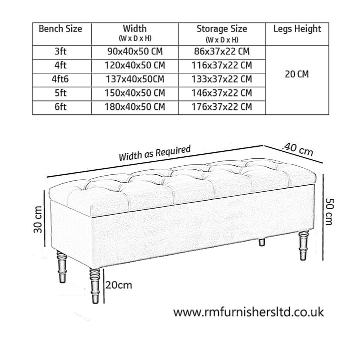 Swiss Chesterfield Upholstered Footstool
