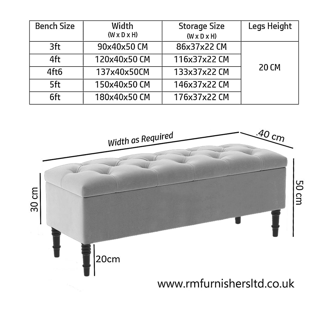 Swiss Chesterfield Upholstered Footstool