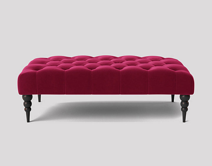 Alyana Rectangle Chesterfield Upholstered Footstool