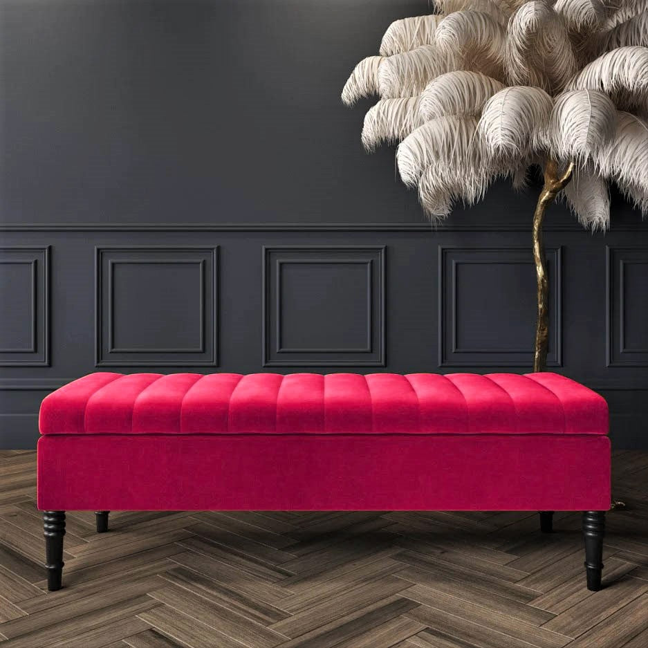 Safar Velvet Bench with Storage