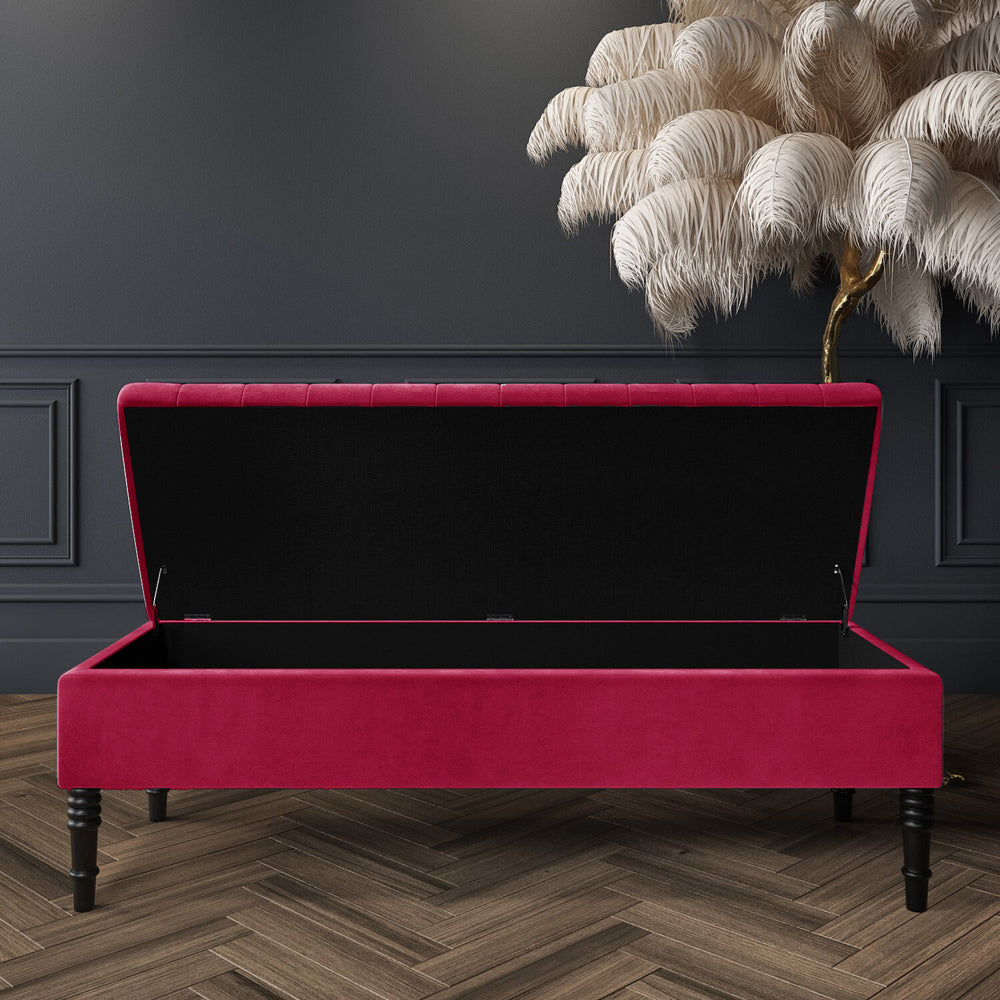 Safar Velvet Bench with Storage