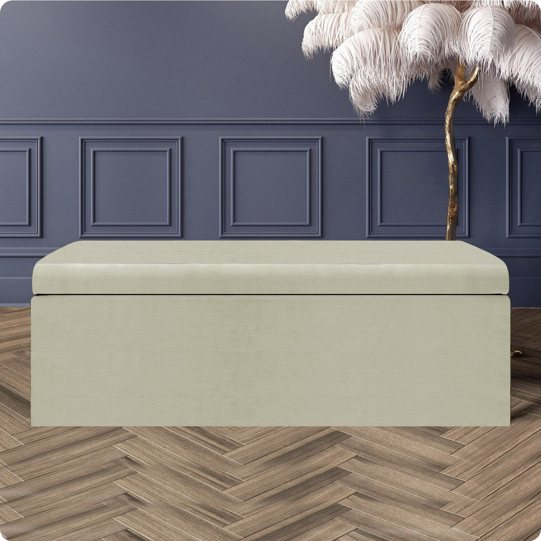Safar Large Naples Ottoman Storage Box with Plain Lid