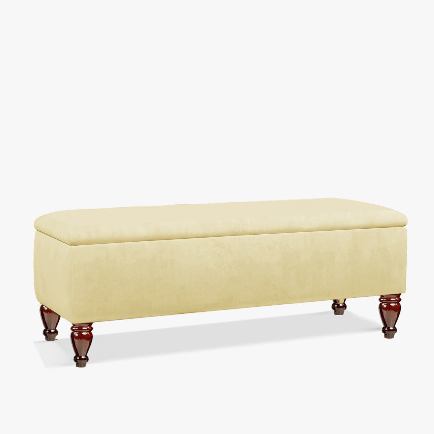 cream plush velvet bench, shoe storage bench, end of bed bench, plain ottoman bench with storage, window seating bench, velvet upholstered footstool, velvet end table, storage coffee table, hallway bench, ottoman storage box, rectangle ottoman footstool 