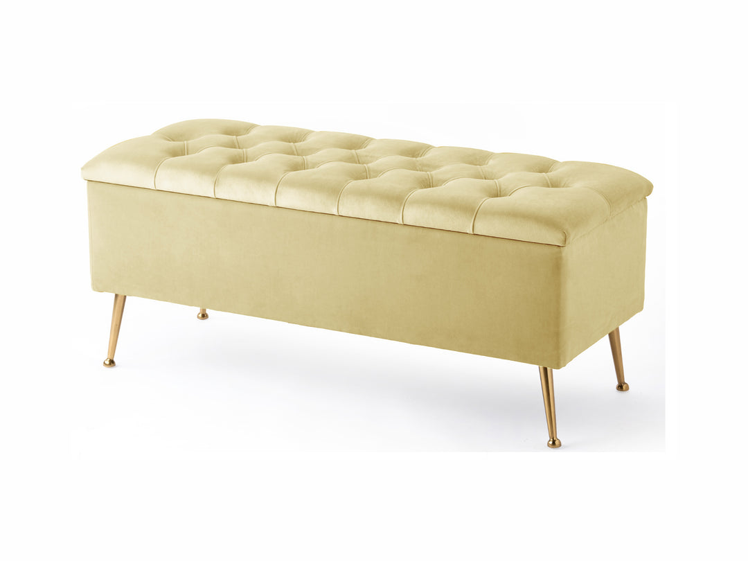 Amara Chesterfield Ottoman Storage Bench with Legs