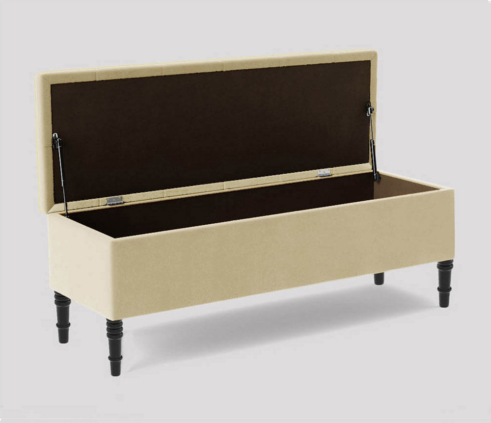 Swiss Chesterfield Upholstered Footstool