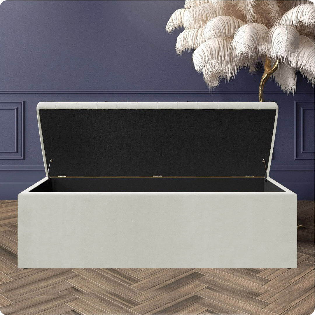Safar Large Ottoman Storage Box - Upholstered Blanket Box