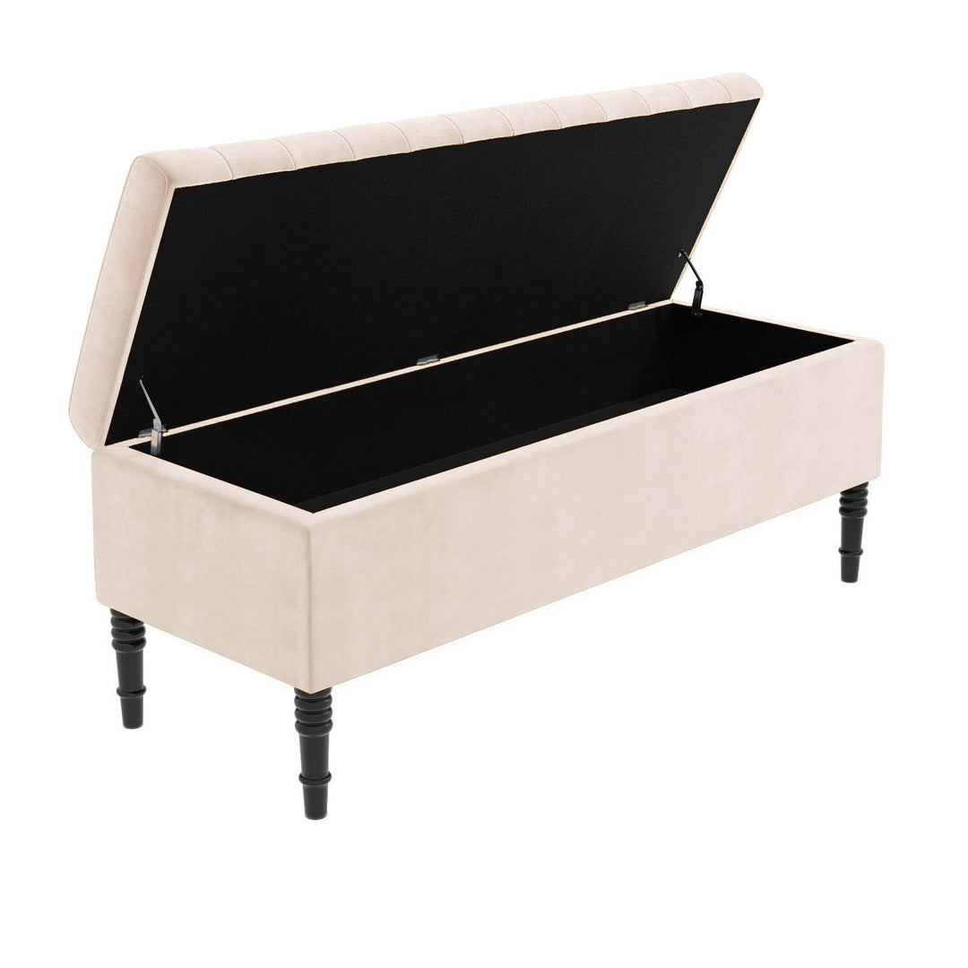 Paris Striped Ottoman Bench with storage